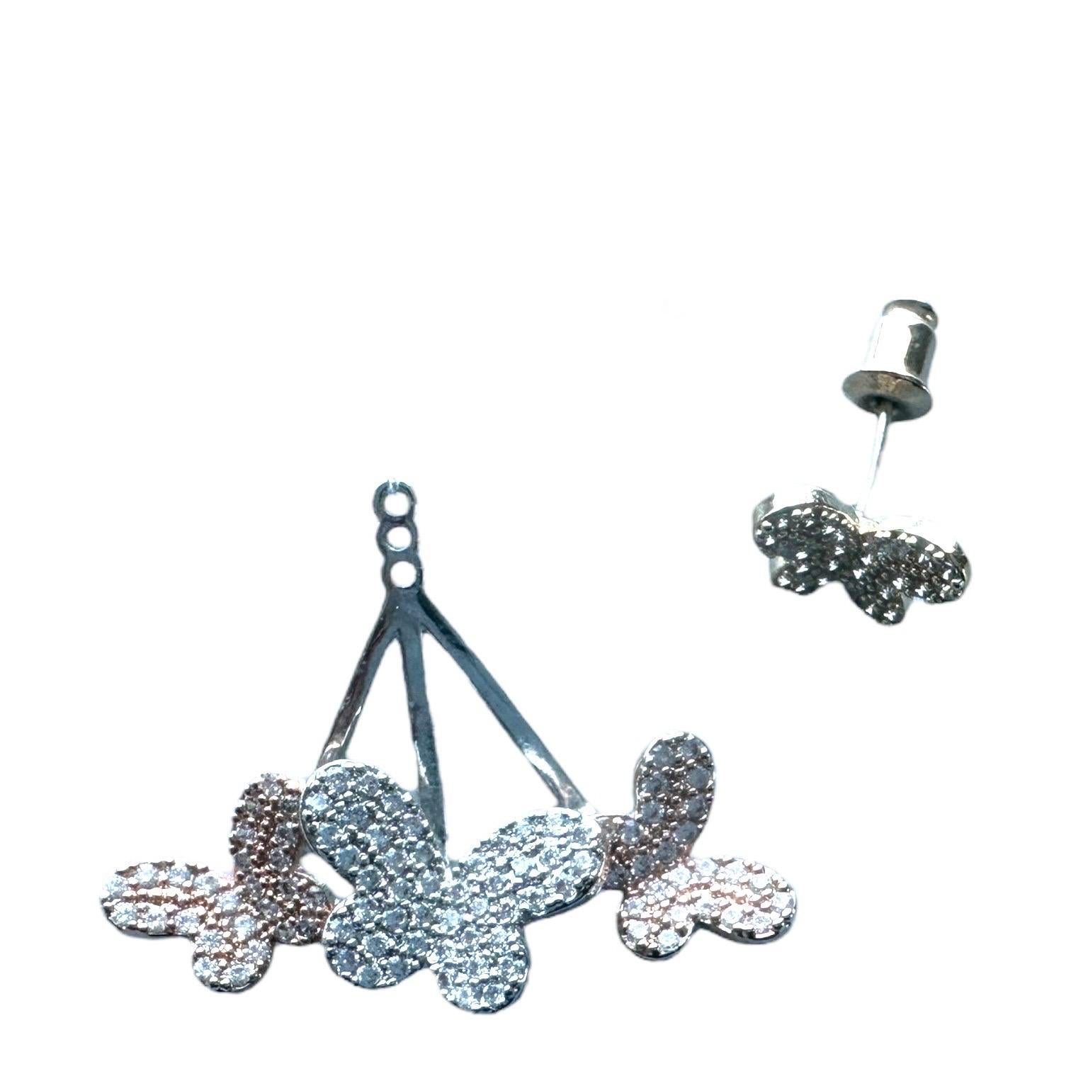 Orecchino con diamante 2,50ct Butterfly Enhancer In condizioni ottime in vendita a Laguna Hills, CA