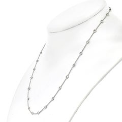 2.50cttw Delicate Diamond by the Yard Platinum Chain Necklace