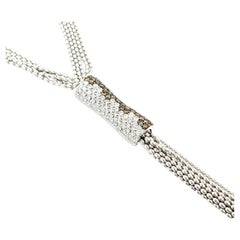 2.50ctw Diamond Crivelli 5 Strand Mock Bolo design In White Gold