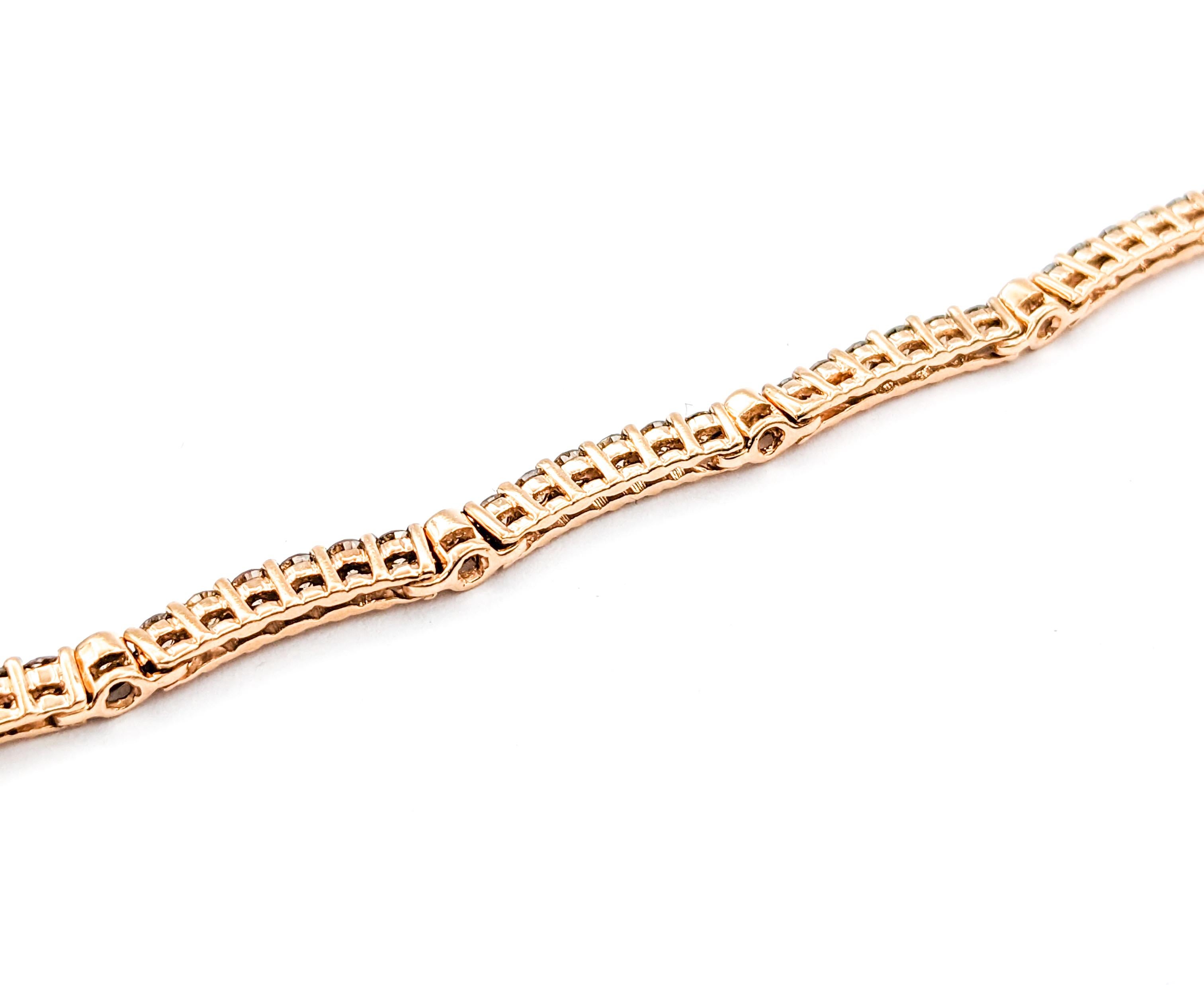Bracelet LeVian en or rose avec 2,50ctw de diamants Excellent état - En vente à Bloomington, MN