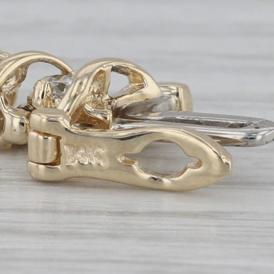 Bracciale tennis con diamanti da 2,50 carati in oro giallo 14k 7