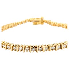 Bracelet de tennis en or jaune avec 2,50ctw de diamants