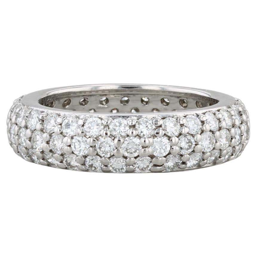 2.50ctw Pave Diamond Eternity Wedding Band Platinum Ring Anniversary ...