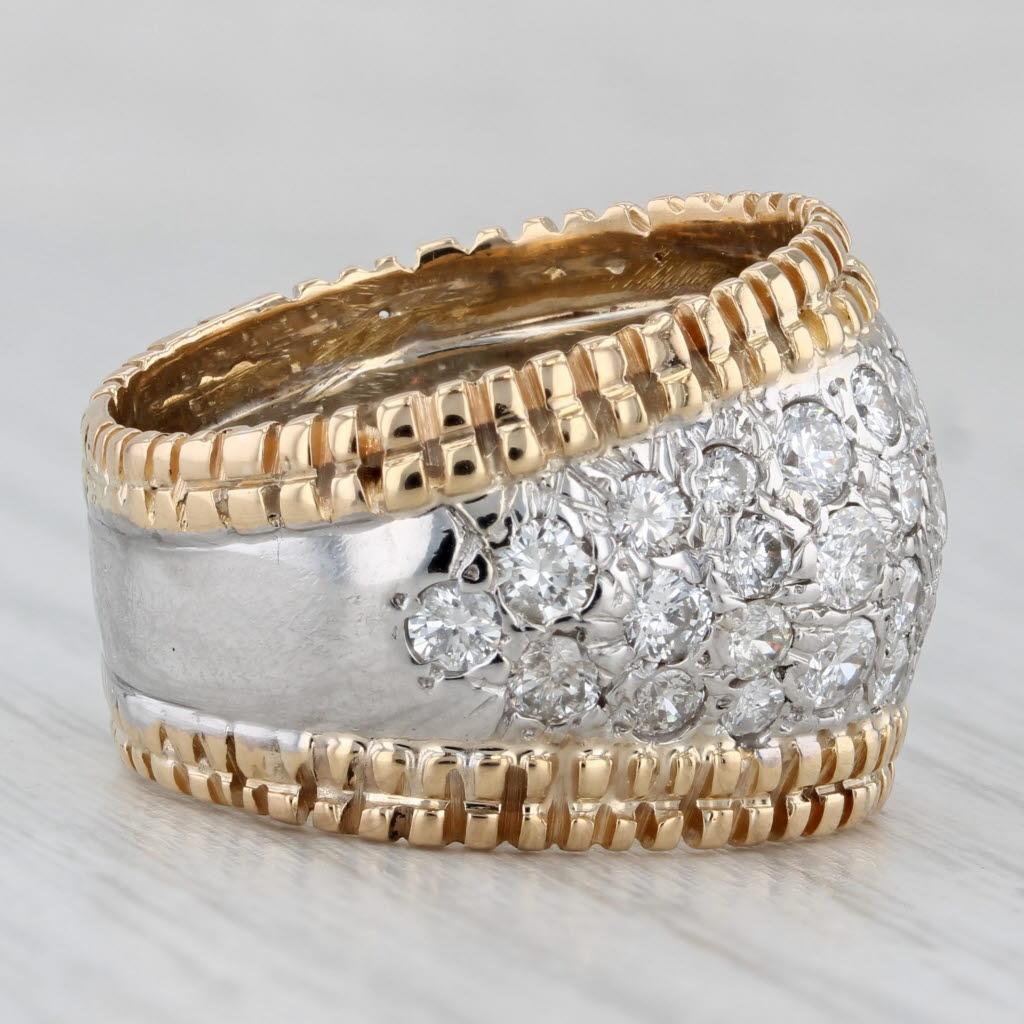Informazioni sulla gemma:
- Diamanti naturali -
Carati totali - 2,50ctw
Taglio - Brillante rotondo
Colore - F - H.
Chiarezza - VS2 - I2
Si prega di notare che ci sono alcune piccole scheggiature sui diamanti.

Metallo: Oro bianco e giallo 14k
Peso: