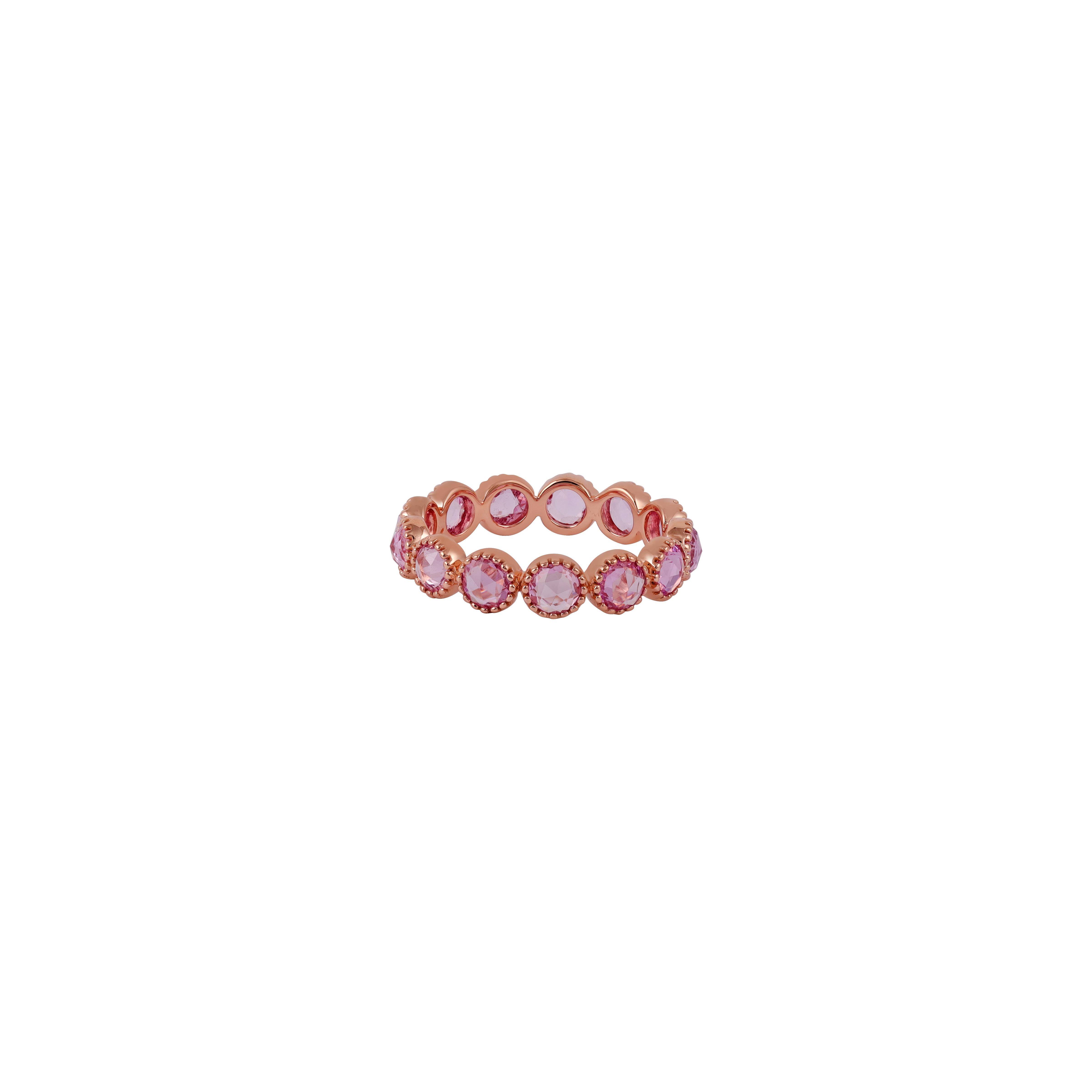 Handcrafted Round Sapphire Band
13 Round Sapphire - 2.51 Cts
18 Karat Rose Gold - 2.67 Grams


Custom Services
Resizing is available.
Request Customization