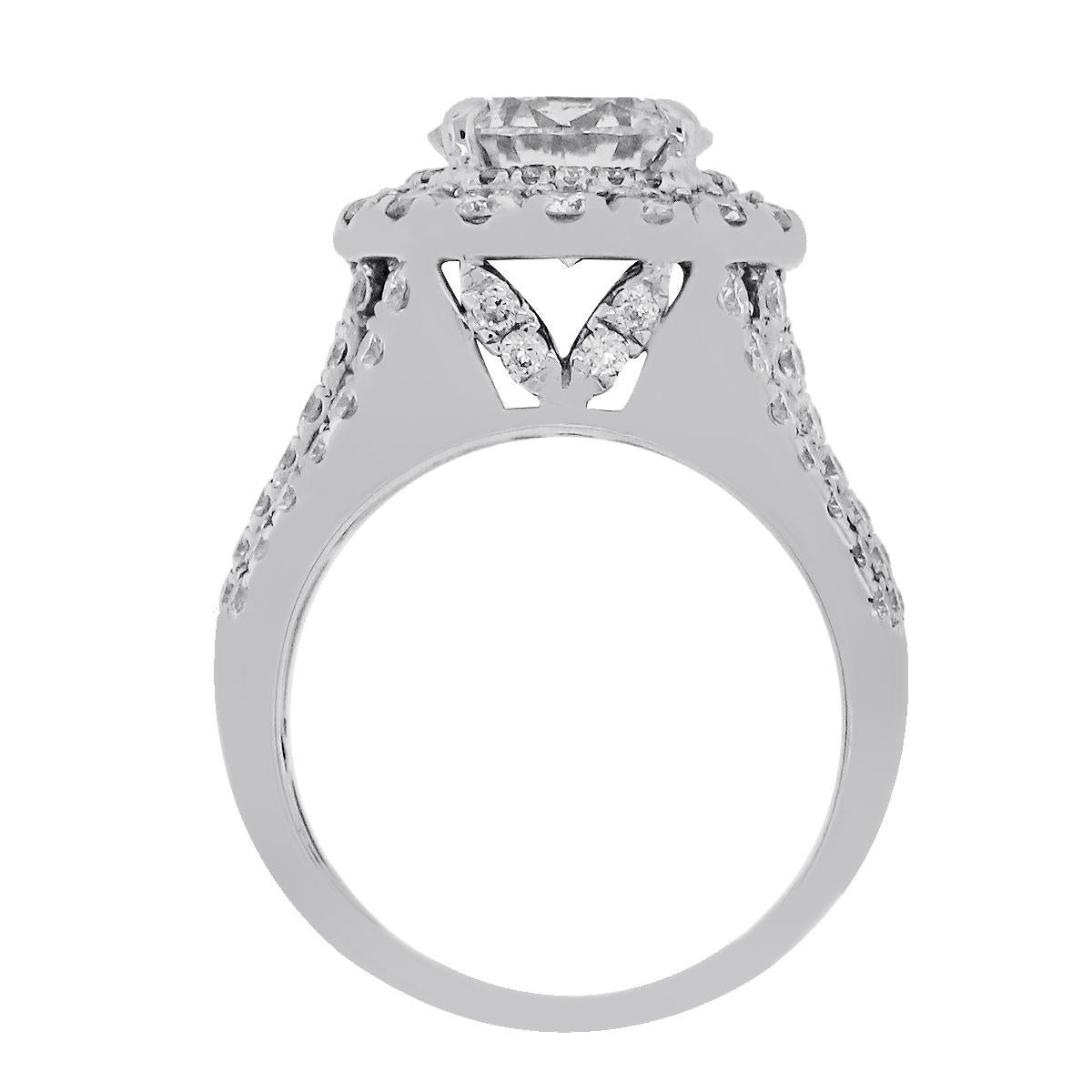 Material: 18k White Gold
Center Diamond Details: Approximately 2.51ct Round brilliant Diamond. Center diamond is H in color and SI1 in clarity. EGL Certified #US911071020d
Accent Diamond Details: 4 row of approximately 2ctw round brilliant accent