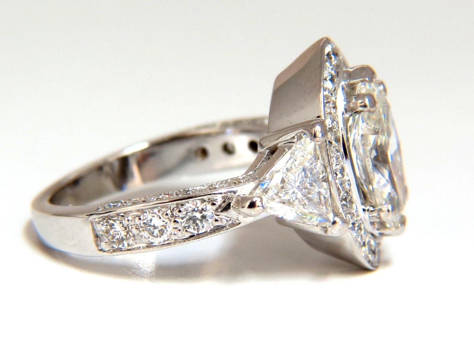 2.51 Carat Marquise Halo Diamond Ring 14 Karat For Sale 2