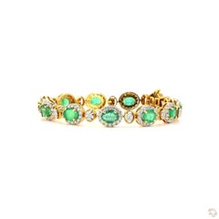 Armband aus Smaragdgold mit einem runden Diamanten im Brillantschliff von 2,51 Karat