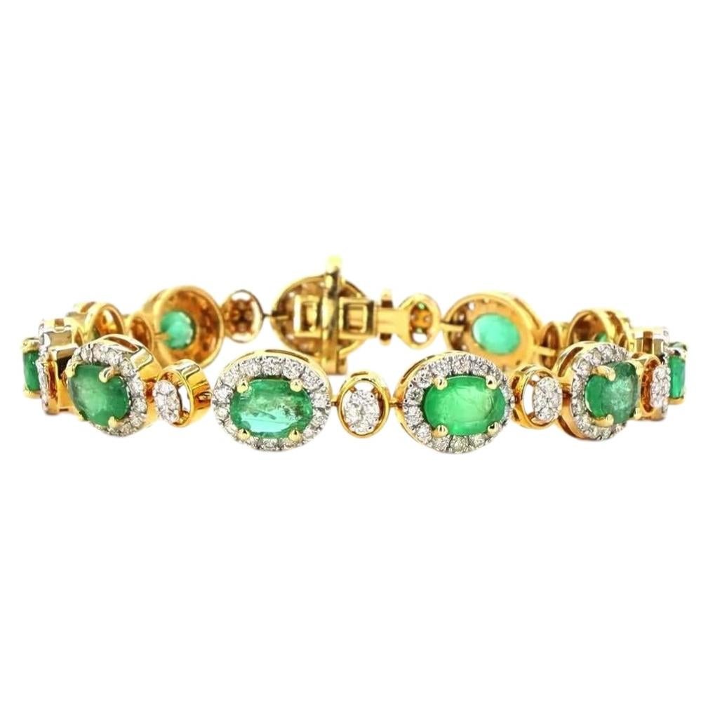 Armband aus Smaragdgold mit einem runden Diamanten im Brillantschliff von 2,51 Karat im Angebot