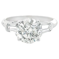 2.51 Carat Round Brilliant Cut Diamond Engagement Ring