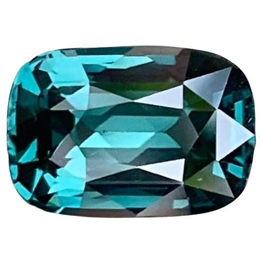 2.51 carats Teal Blue Spinel Stone Cushion Cut Natural Sri Lankan Gem For Sale