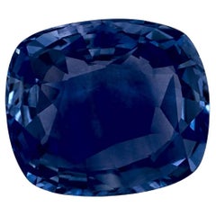 2,51 carati di zaffiro blu a cuscino certificato, gemma sfusa
