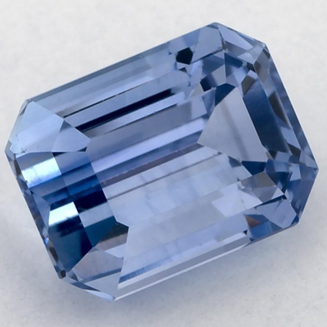 2.51 qt Zafiro Azul Octágono Gema Suelta Corte esmeralda en venta