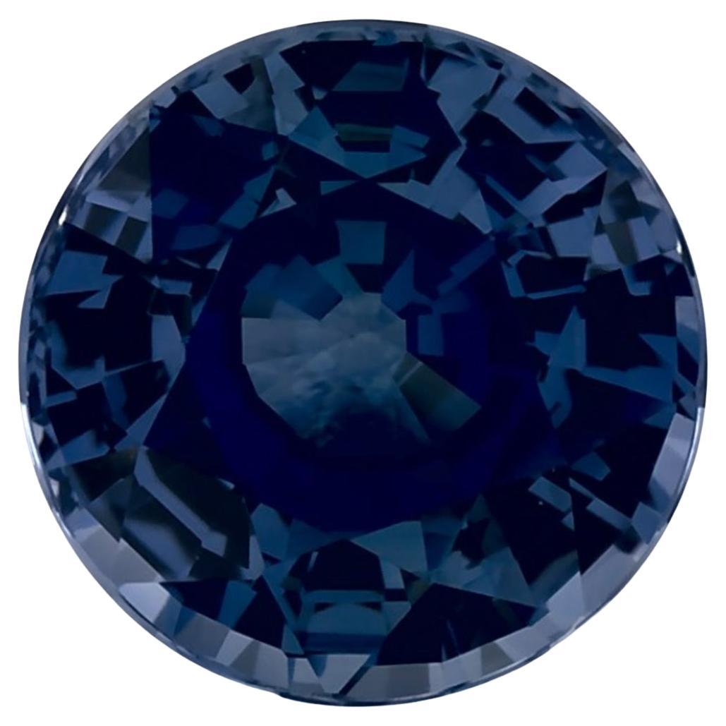 2.51 carati di zaffiro blu rotondo sfuso
