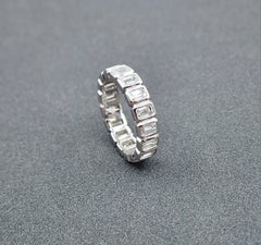 2.51 ct Emerald Cut Bezel Set Diamond Eternity Ring