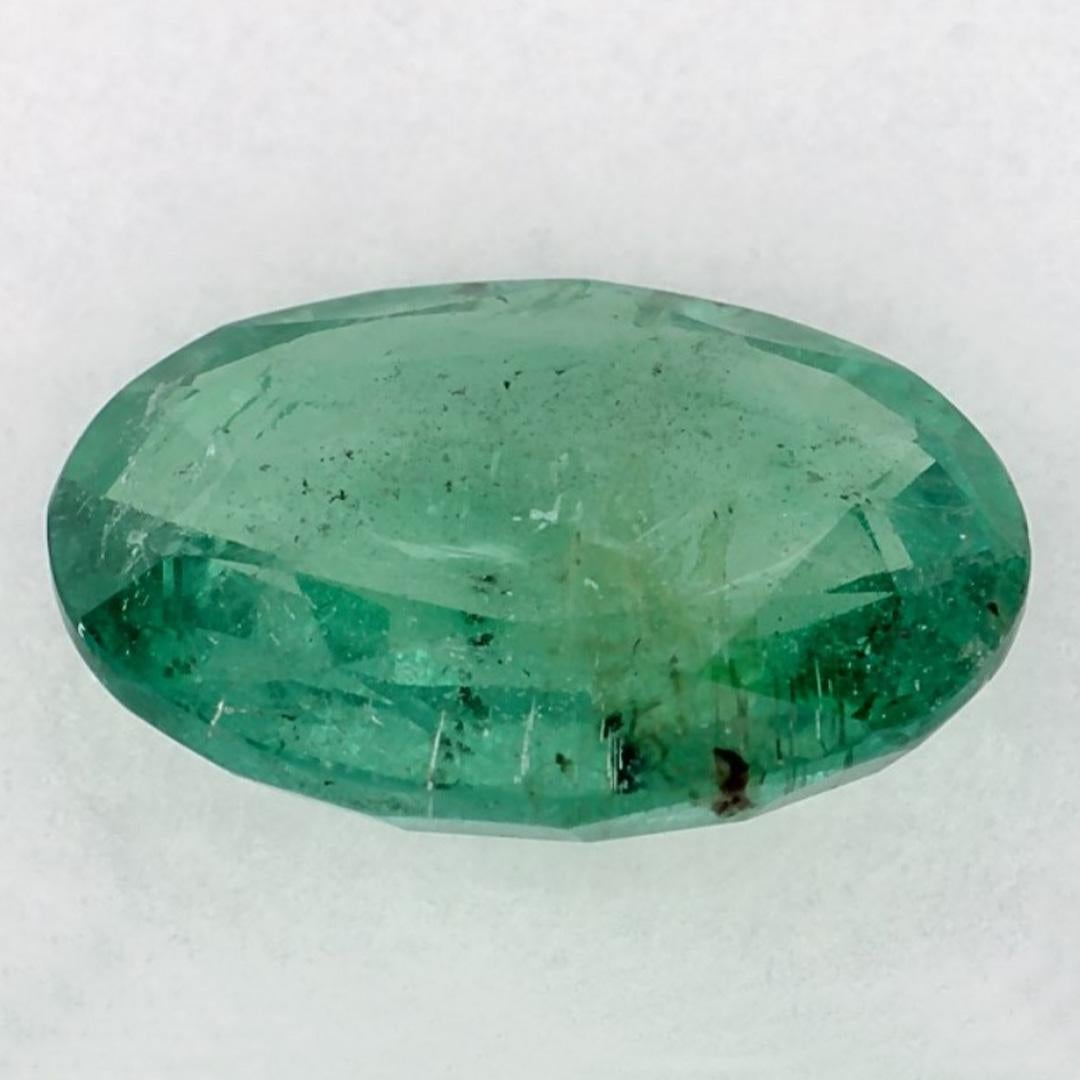 2.51 Ct Emerald Oval Loose Gemstone In New Condition For Sale In Fort Lee, NJ