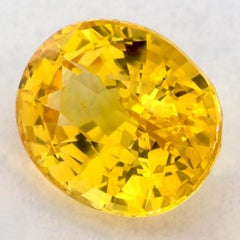 2.51 Ct Yellow Sapphire Oval Certified Loose Gemstone