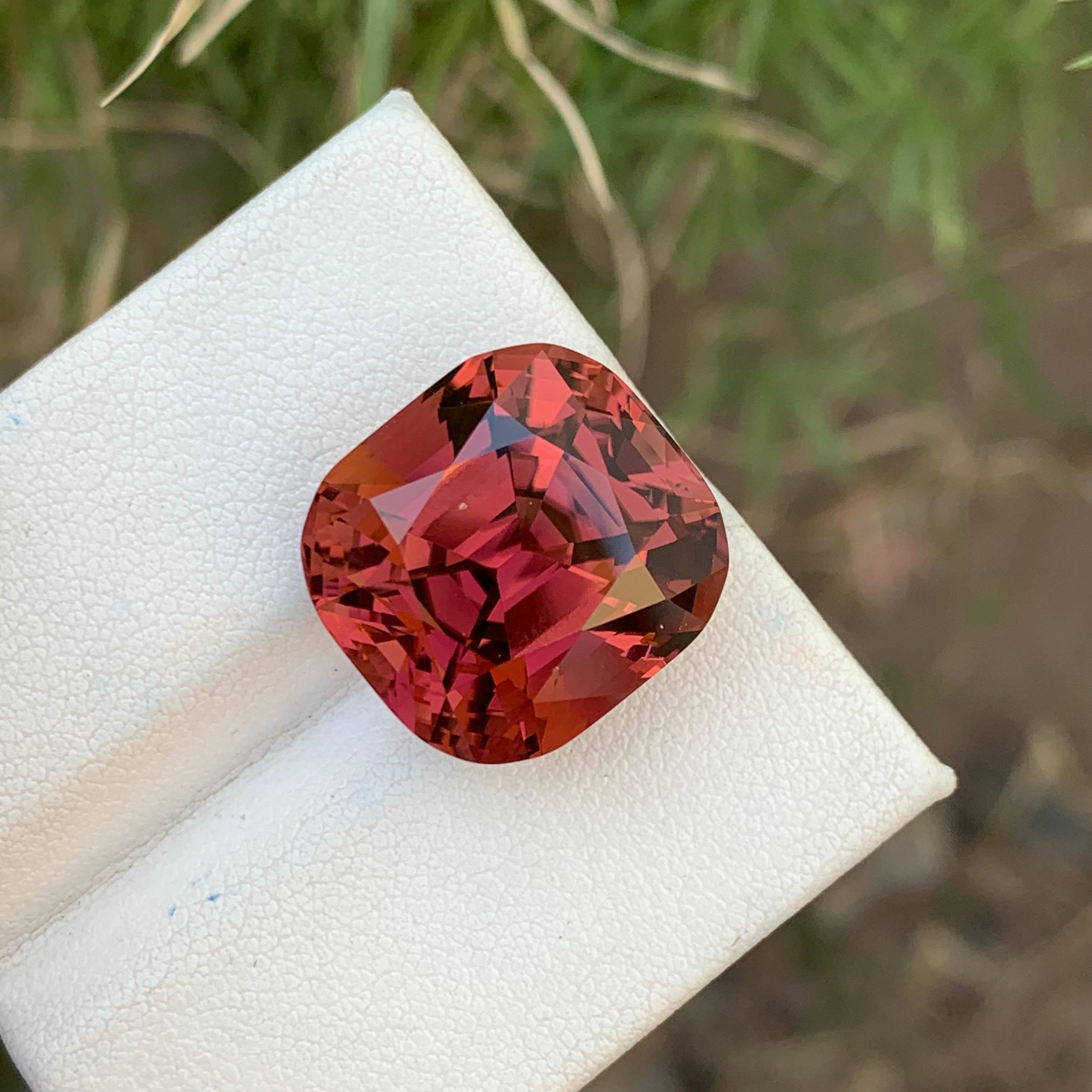 Loose Tourmaline 
Weight: 25.10 Carats 
Dimension: 17.2x16.1x13.3 Mm
Origin: Kunar Afghanistan 
Shape: Cushion
Color: Red Peach
Treatment: Non / Natural 
Certificate: On Client Demand
Peach Red Tourmaline, a captivating variety within the Tourmaline