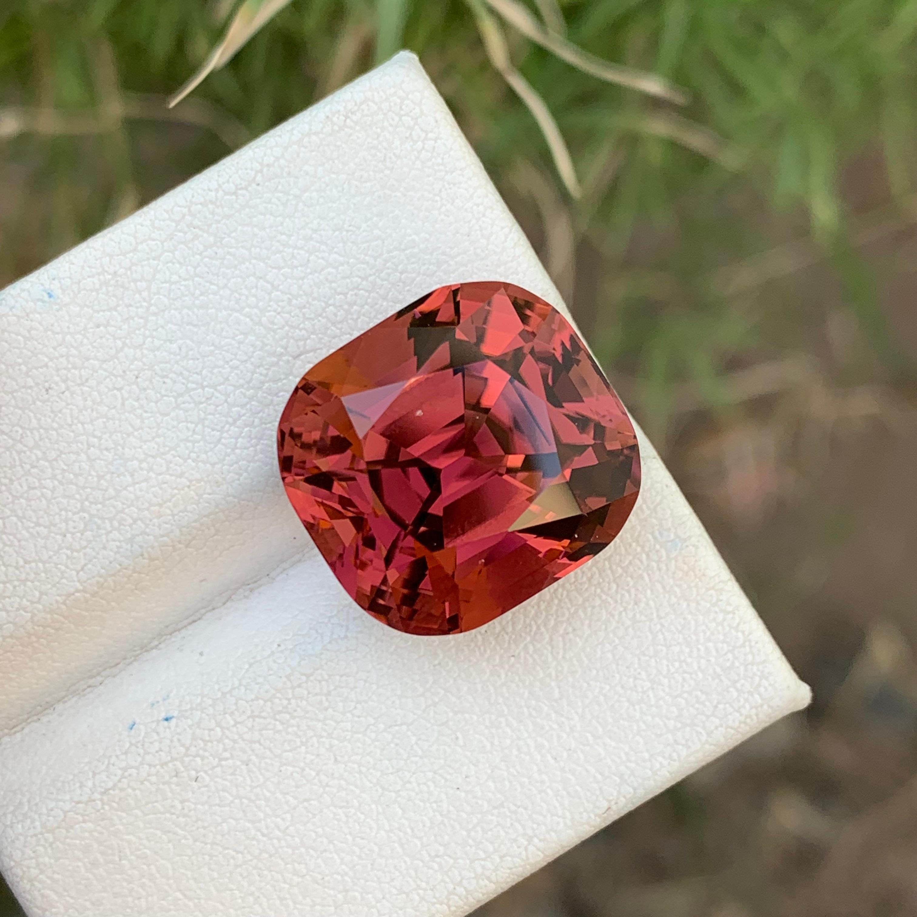 Cushion Cut 25.10 Carats Natural Loose Tourmaline Peach Red Color Afghanistan Earth Mine For Sale