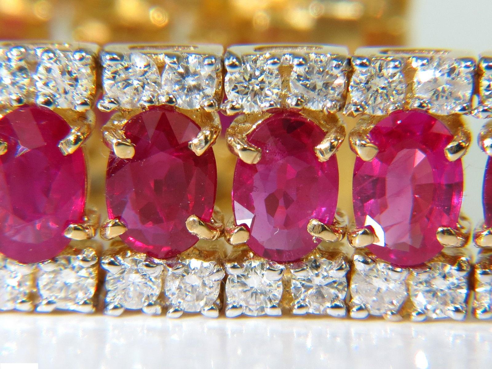 Bracelet classique à plusieurs rangées de diamants en rubis fin naturel de 25,13 carats Unisexe en vente