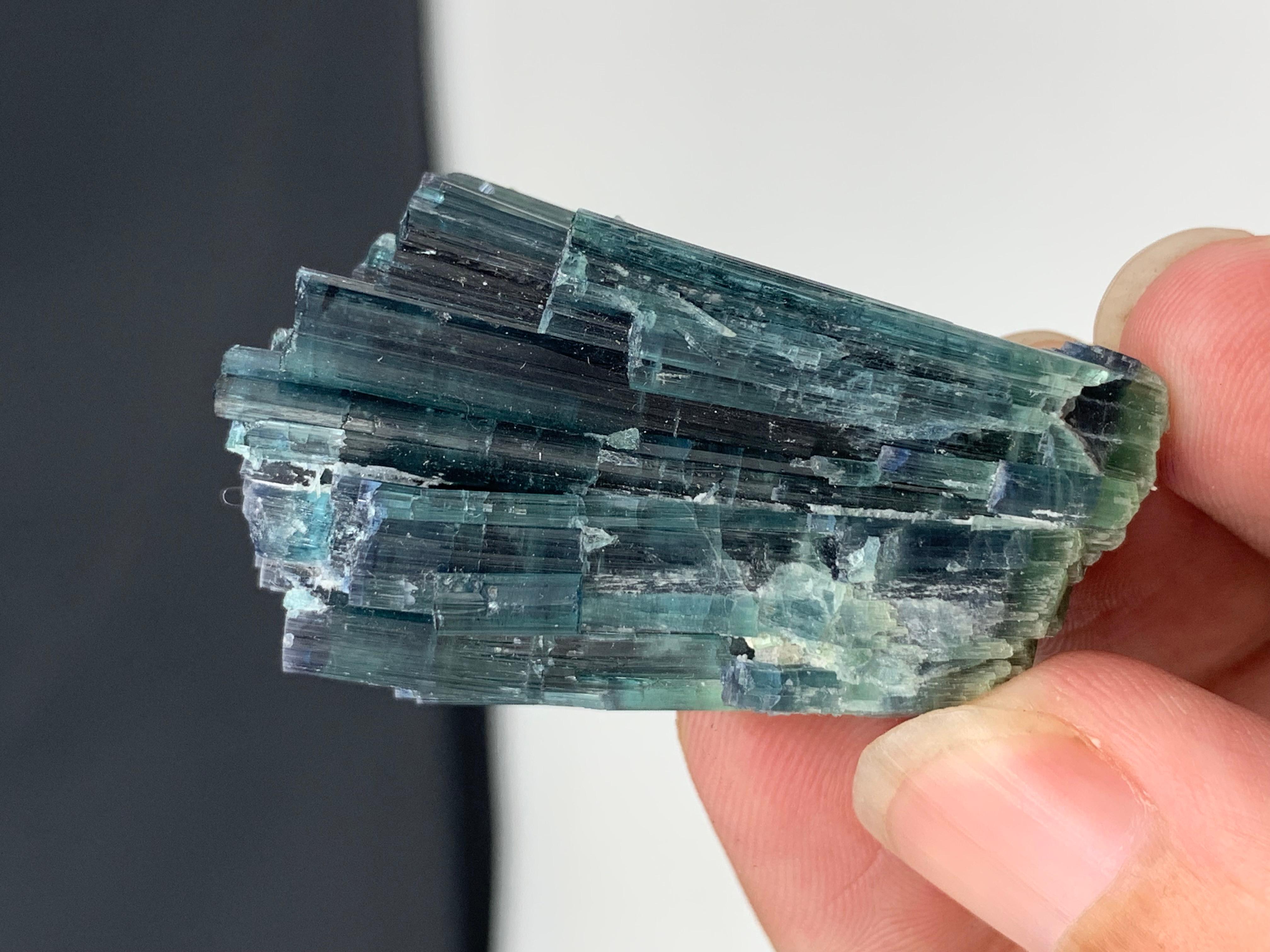 Adam Style 25.15 Gram Amazing Indicolite Blue Tourmaline Cluster From Kunar, Afghanistan  For Sale