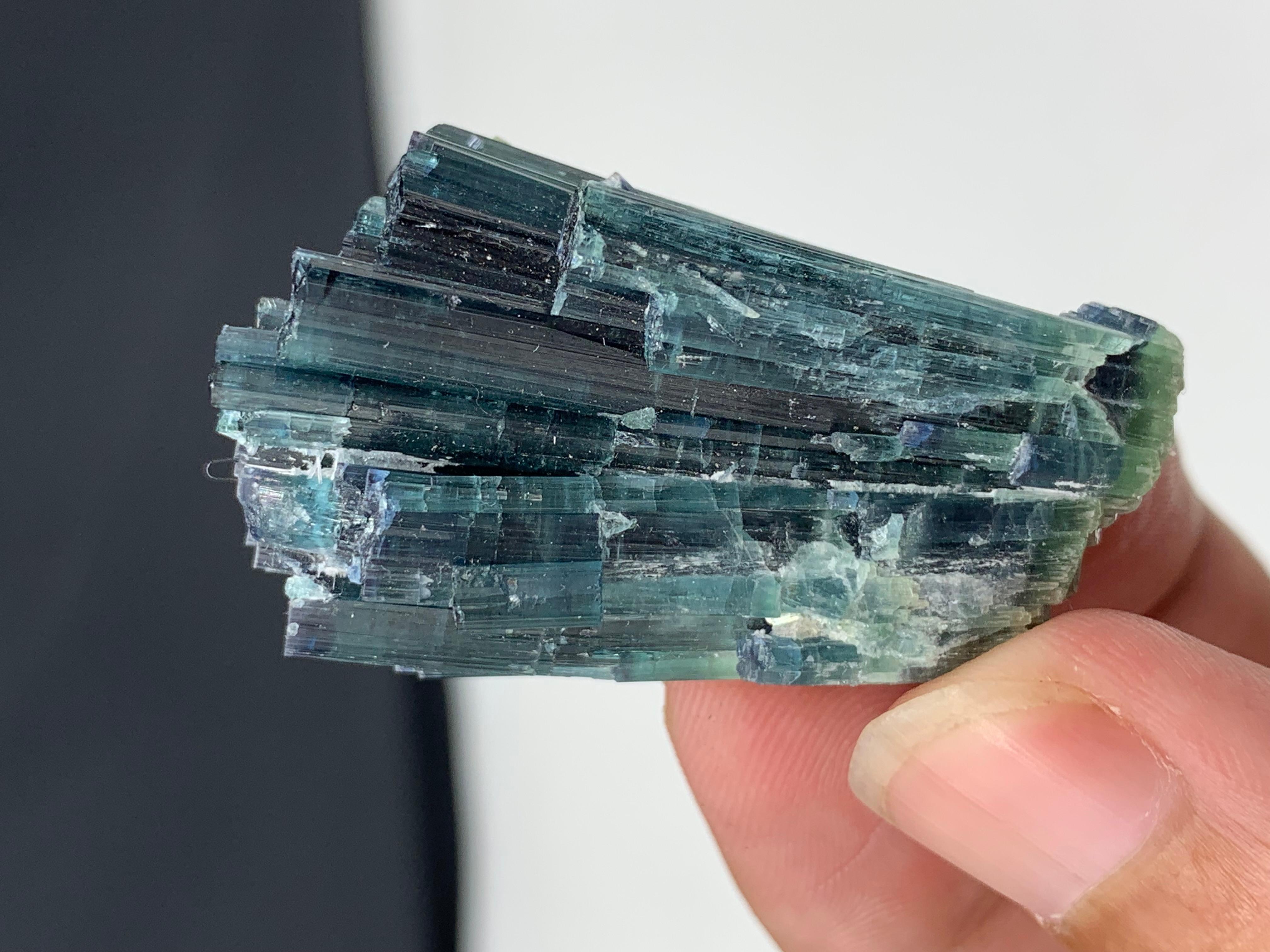 Other 25.15 Gram Amazing Indicolite Blue Tourmaline Cluster From Kunar, Afghanistan  For Sale