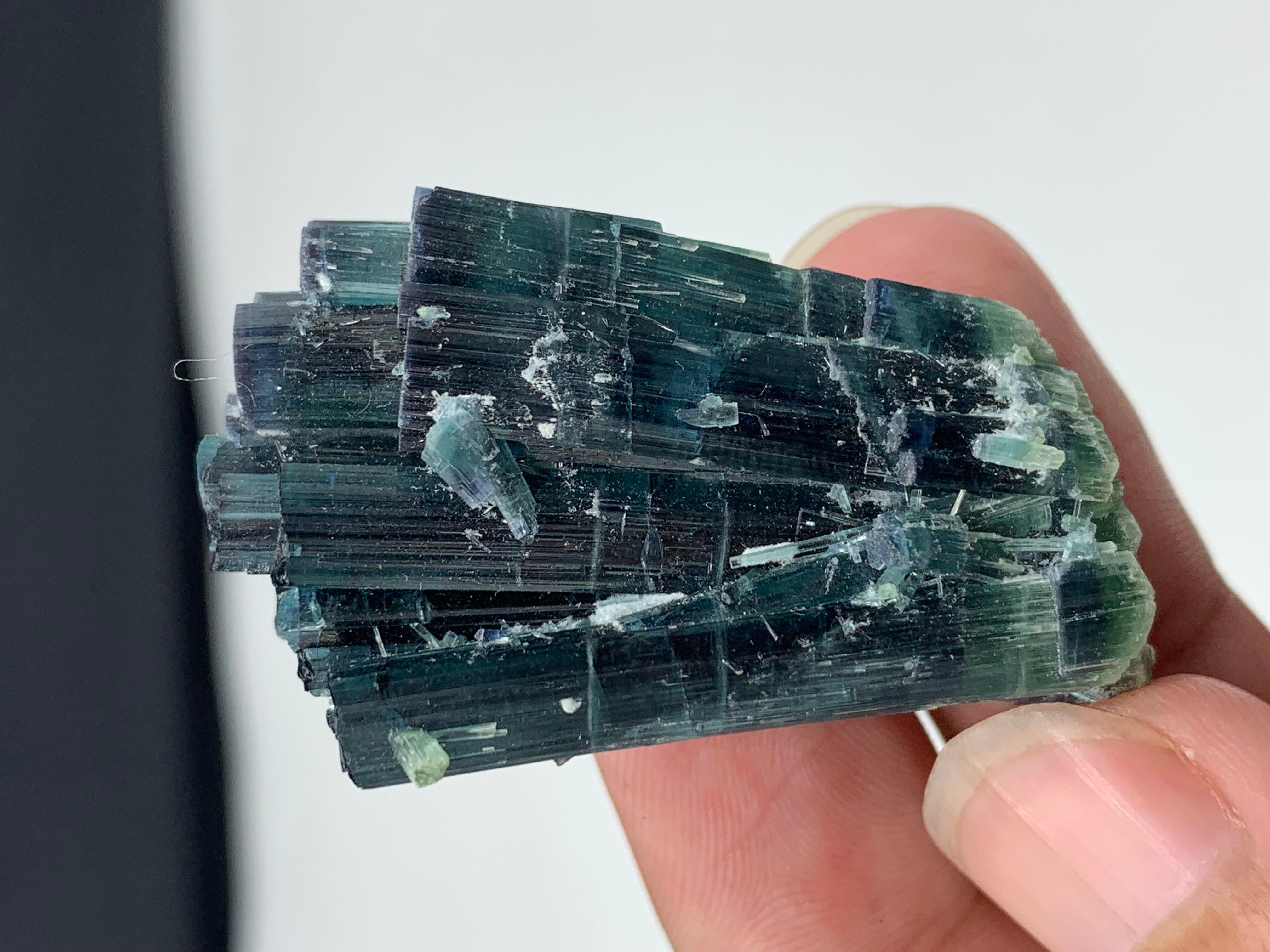 18th Century and Earlier 25.15 Gram Amazing Indicolite Blue Tourmaline Cluster From Kunar, Afghanistan  For Sale