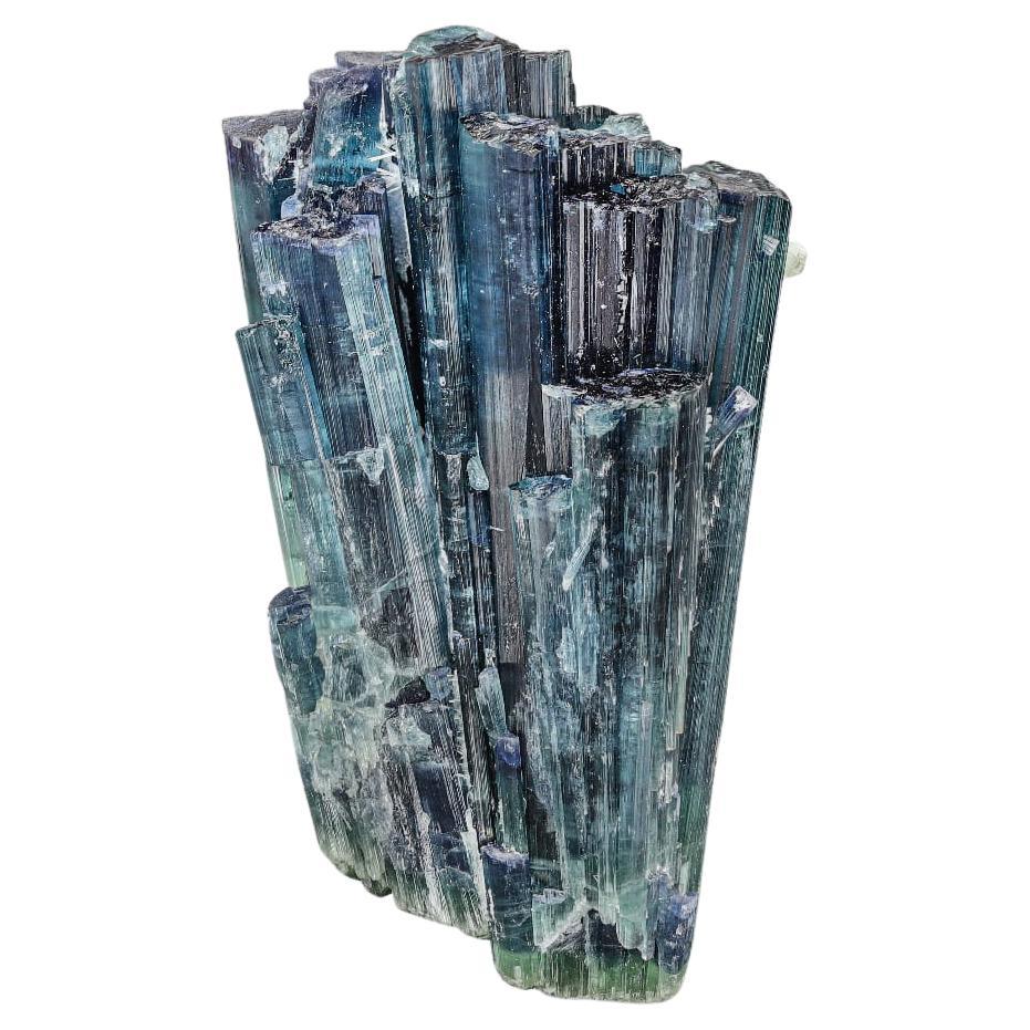 25.15 Gram Amazing Indicolite Blue Tourmaline Cluster From Kunar, Afghanistan  For Sale