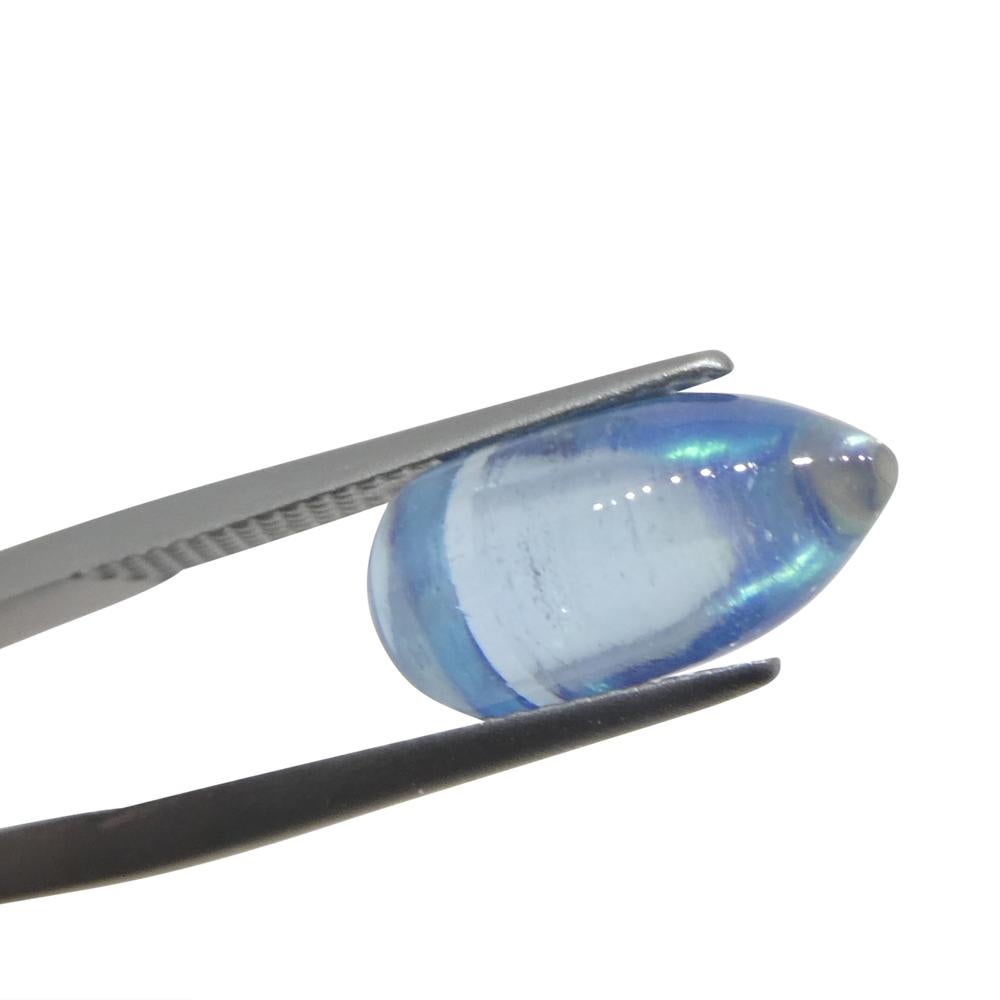 2.51ct Pallottola Cabochon Acquamarina blu dal Brasile in vendita 9