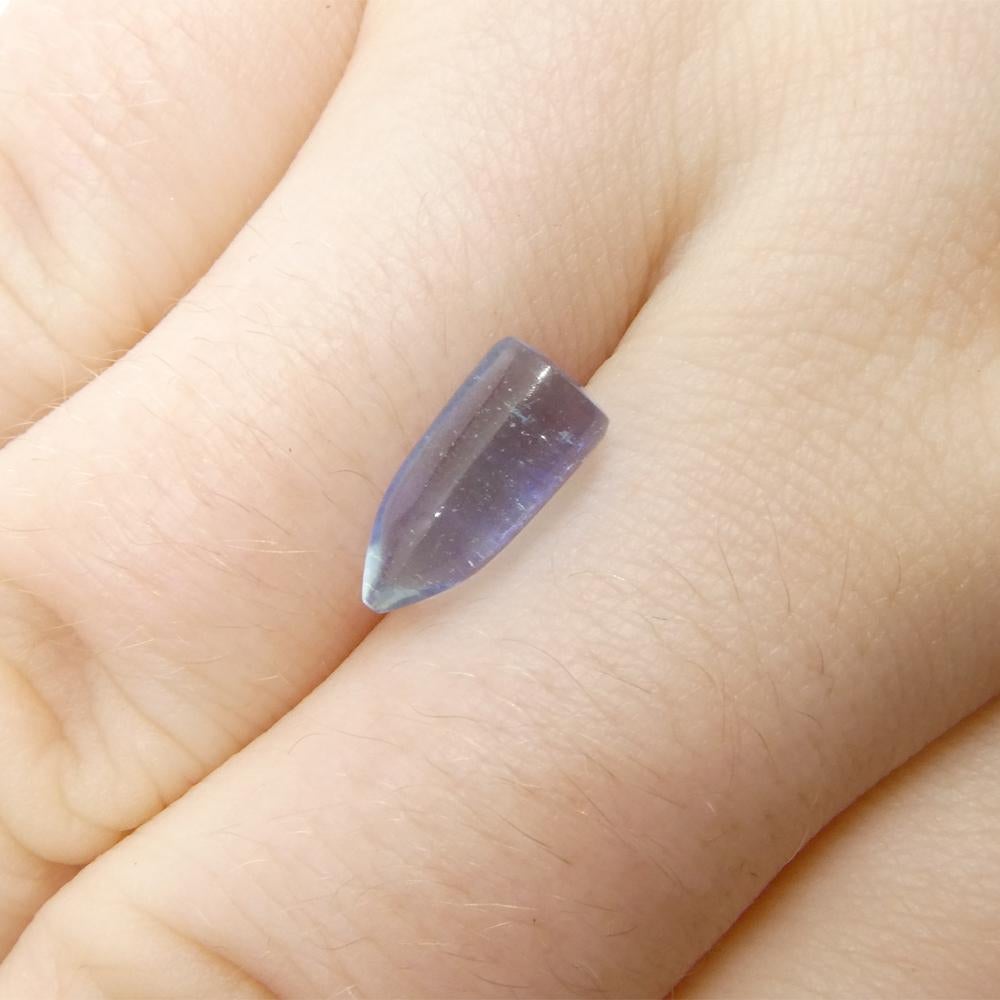2.51ct Bullet Cabochon Blue Aquamarine from Brazil For Sale 9