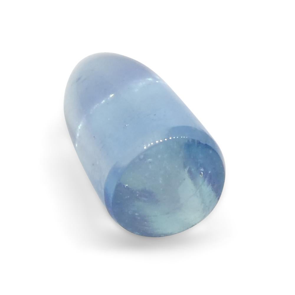 2.51ct Bullet Cabochon Blue Aquamarine from Brazil For Sale 4