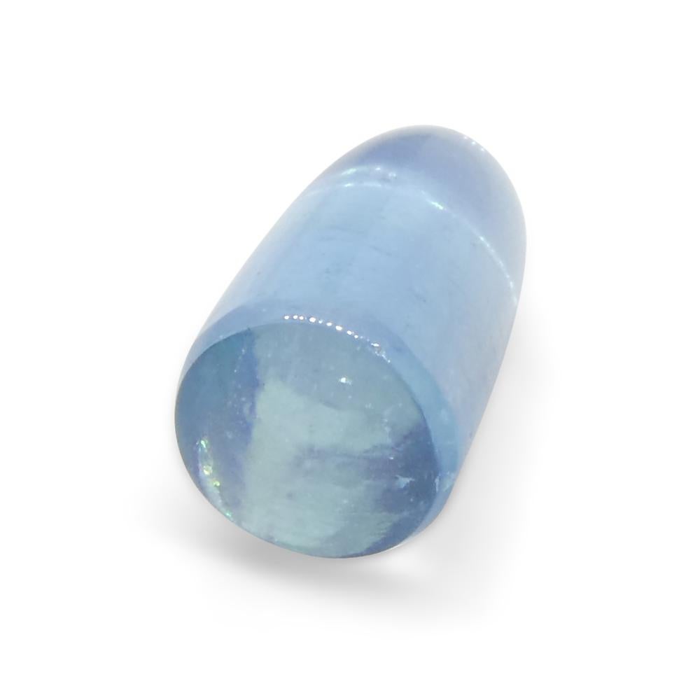 2.51ct Bullet Cabochon Blue Aquamarine from Brazil For Sale 5