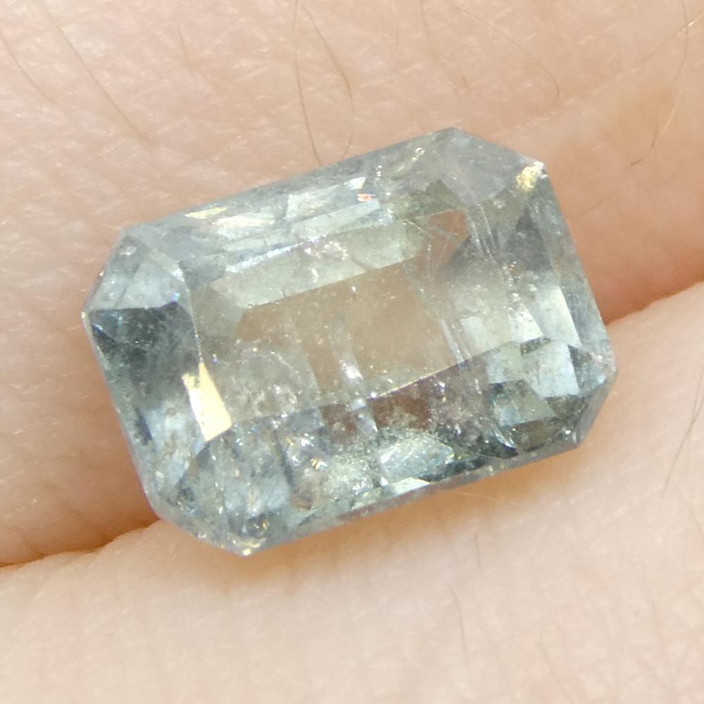 2,51 Karat Achteckiger/Emerald-Schliff Grüner-Blauer Teal-Saphir aus Tansania, unerhitzt im Angebot 5