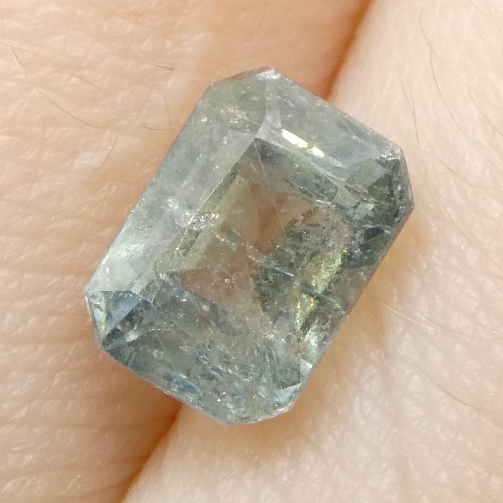 2,51 Karat Achteckiger/Emerald-Schliff Grüner-Blauer Teal-Saphir aus Tansania, unerhitzt im Angebot 6