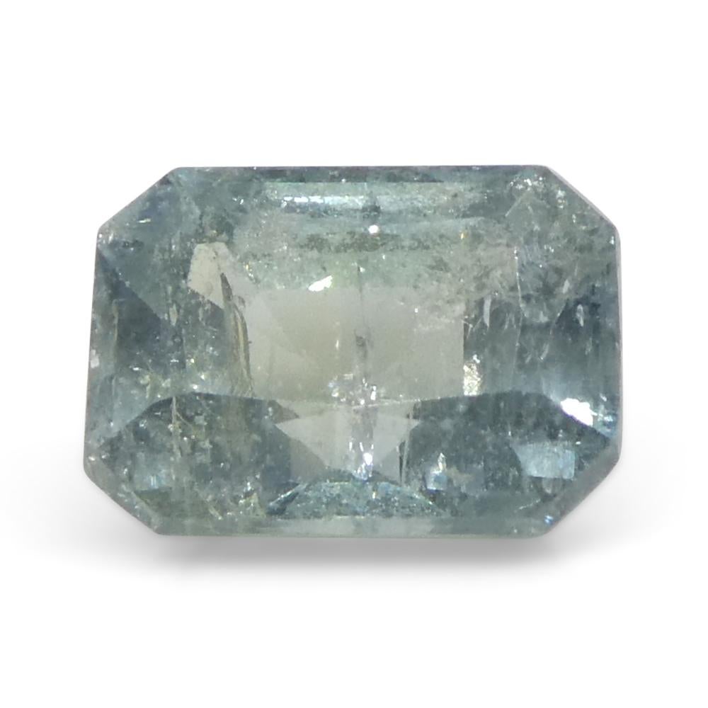 2,51 Karat Achteckiger/Emerald-Schliff Grüner-Blauer Teal-Saphir aus Tansania, unerhitzt für Damen oder Herren im Angebot