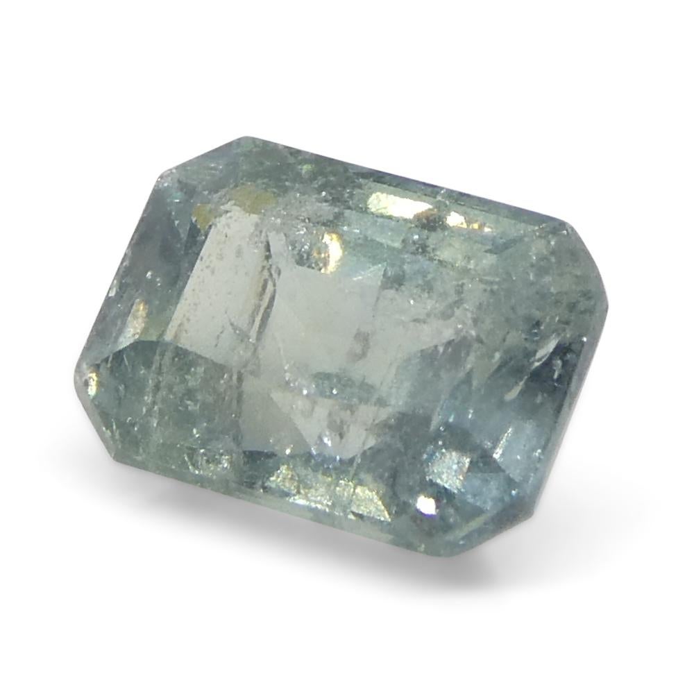 2,51 Karat Achteckiger/Emerald-Schliff Grüner-Blauer Teal-Saphir aus Tansania, unerhitzt im Angebot 3