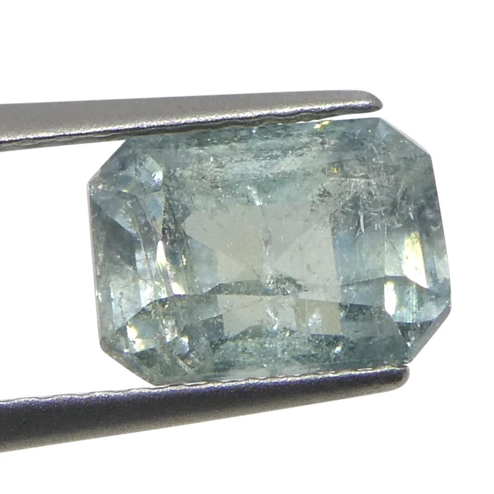 2,51 Karat Achteckiger/Emerald-Schliff Grüner-Blauer Teal-Saphir aus Tansania, unerhitzt im Angebot 4