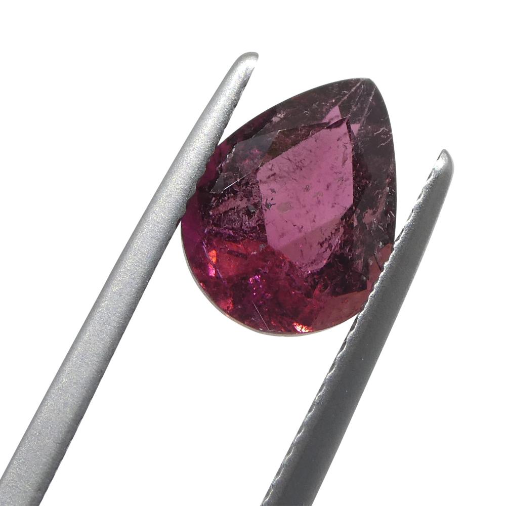Brilliant Cut 2.51ct Pear Pink Tourmaline from Brazil For Sale