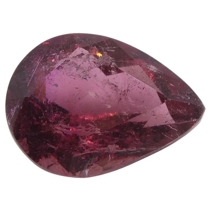 2.51ct Pear Pink Tourmaline from Brazil For Sale