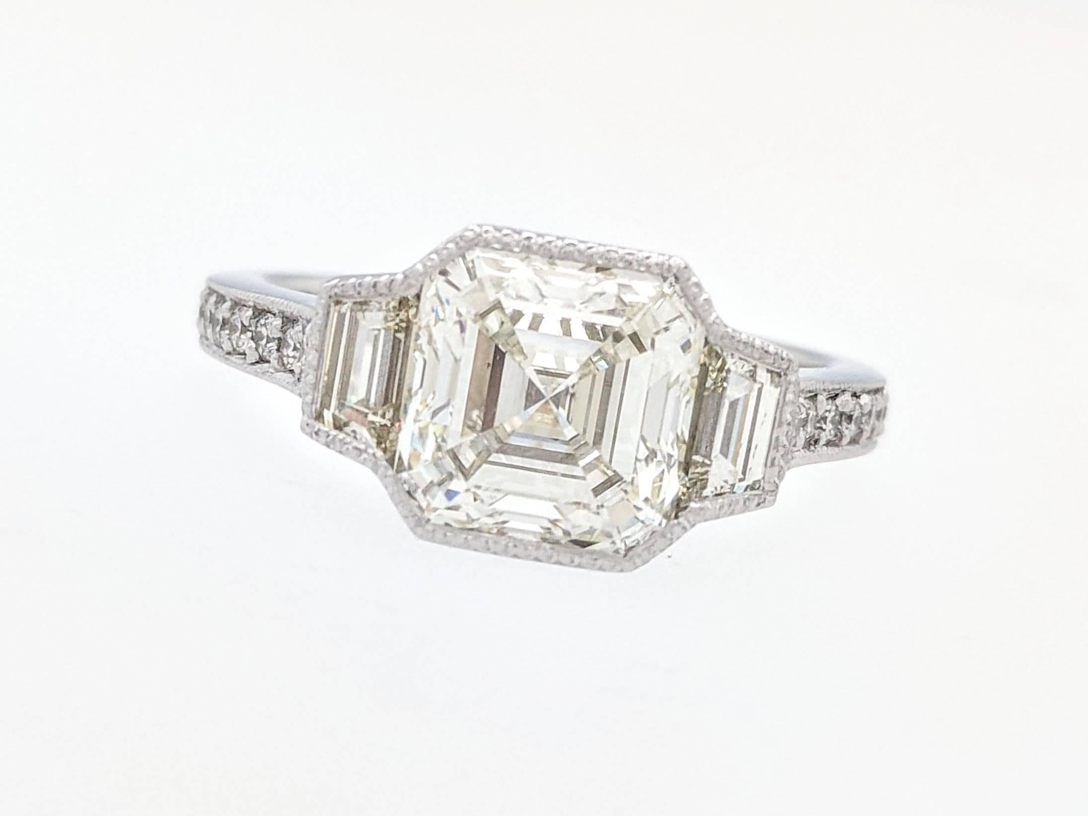  2.51ct. Squared Emerald Cut Natural Diamond Engagement Ring GIA Certified SI1/K

You are viewing a Stunning 2.51ct. natural square emerald cut diamond. This diamond is certified by GIA (Gemological Institute of America) and has been graded as SI1