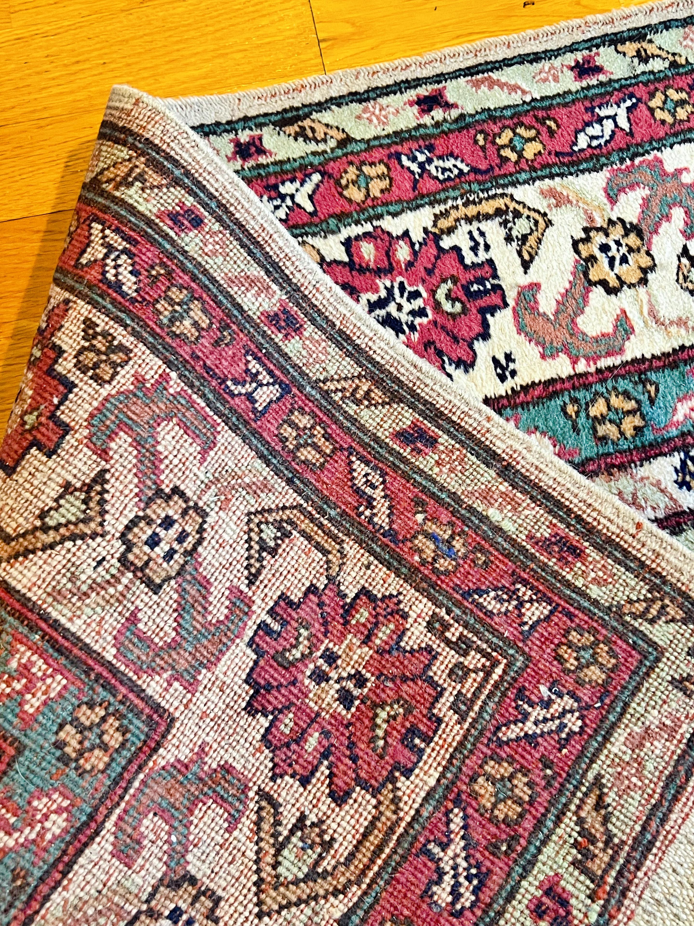 251x148cm Alfombra persa de lana anudada a mano / Alfombra de cocina, ca. 1920/30s en venta 3