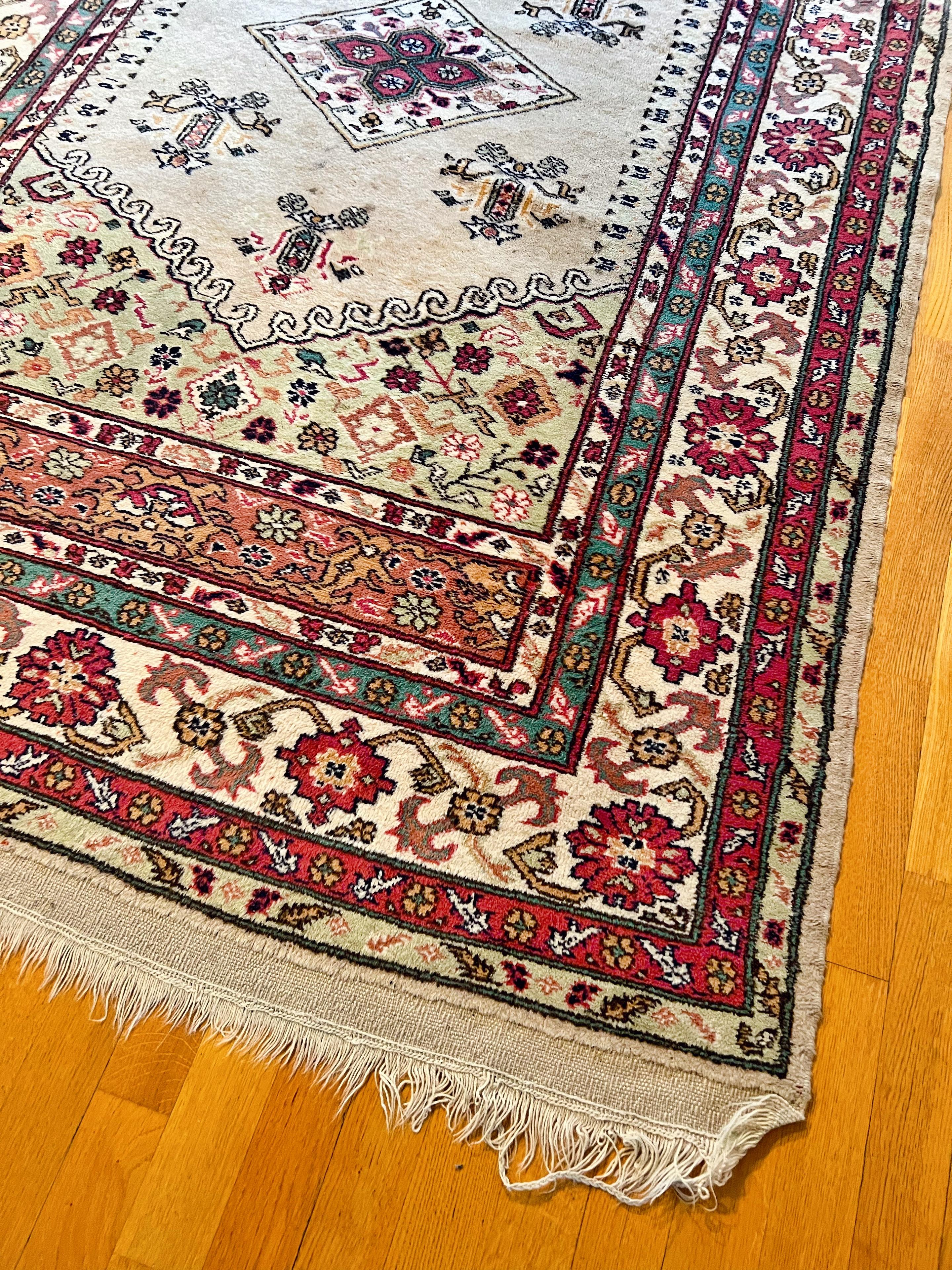 251x148cm Alfombra persa de lana anudada a mano / Alfombra de cocina, ca. 1920/30s en venta 4