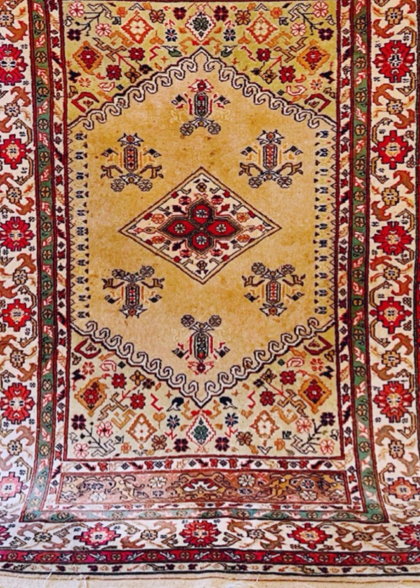 251x148cm Alfombra persa de lana anudada a mano / Alfombra de cocina, ca. 1920/30s en venta 6