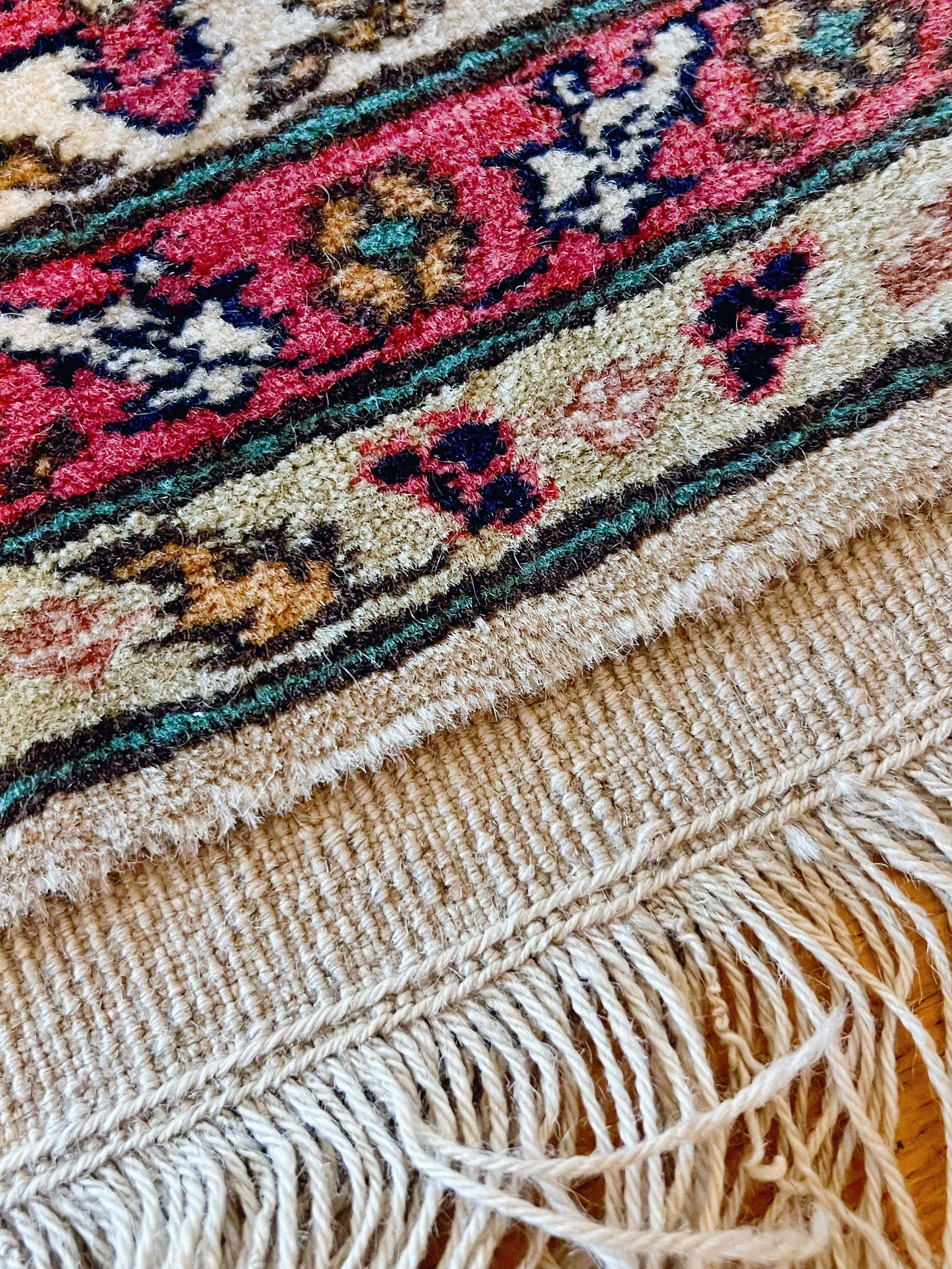251x148cm Alfombra persa de lana anudada a mano / Alfombra de cocina, ca. 1920/30s siglo XX en venta