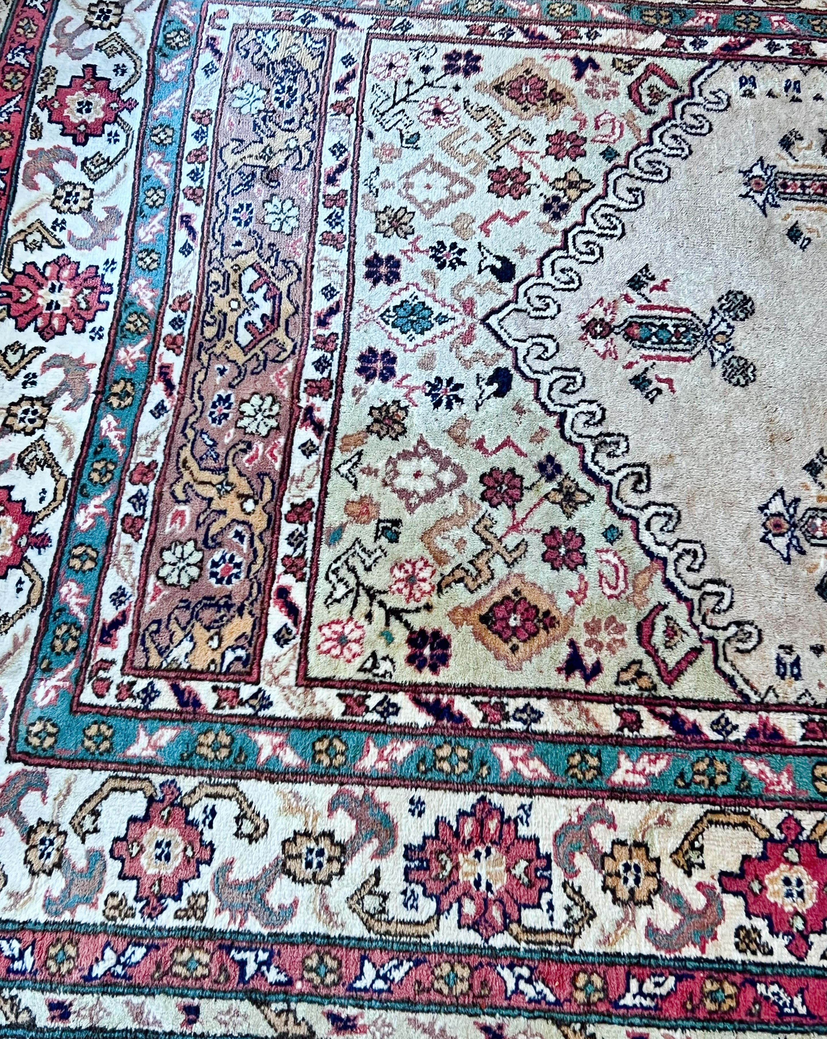 251x148cm Alfombra persa de lana anudada a mano / Alfombra de cocina, ca. 1920/30s en venta 2