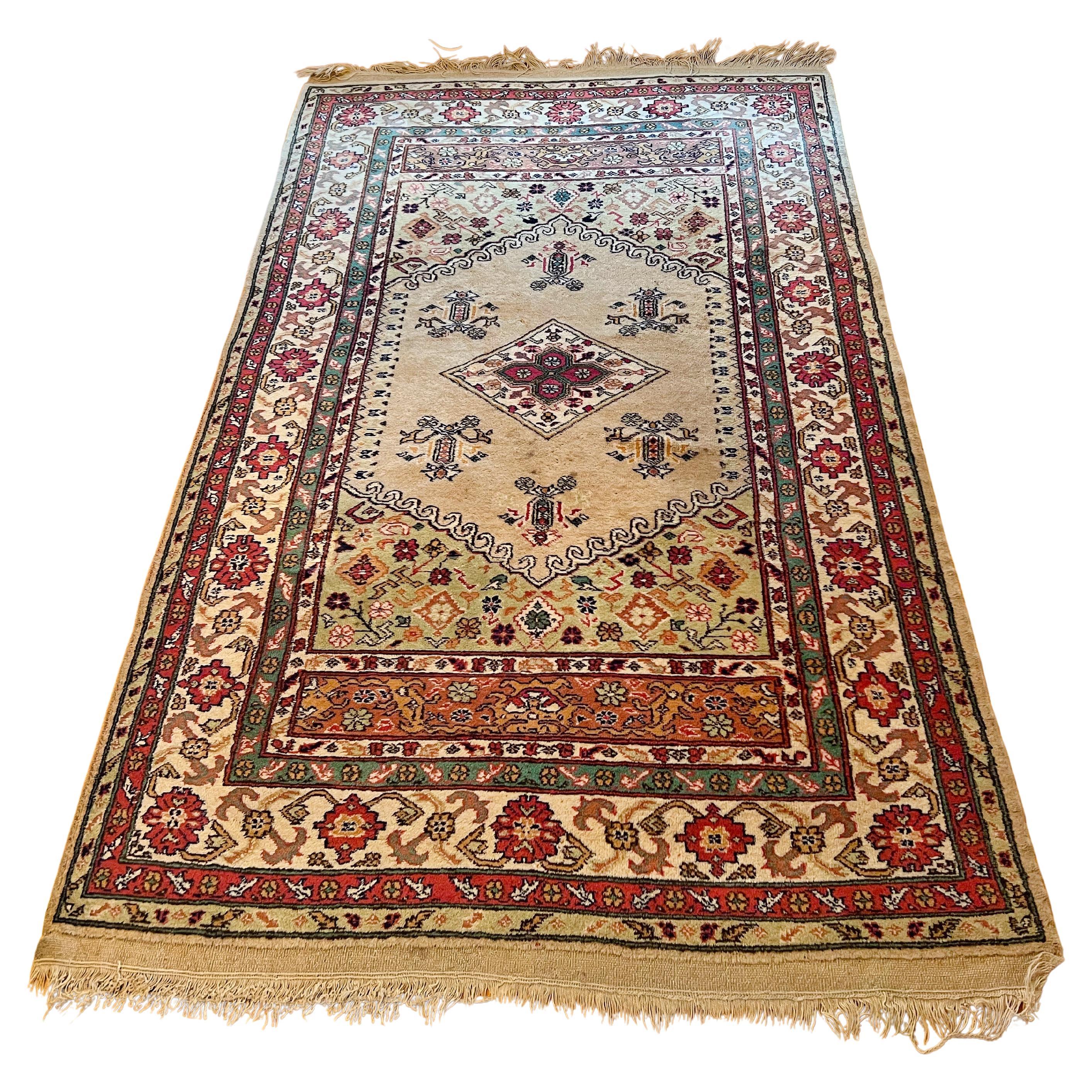 251x148cm Alfombra persa de lana anudada a mano / Alfombra de cocina, ca. 1920/30s en venta
