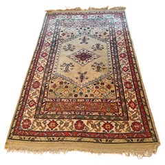 251x148cm Alfombra persa de lana anudada a mano / Alfombra de cocina, ca. 1920/30s