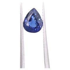 Saphir bleu 2,52 carats, pierre précieuse non sertie en forme de poire, 8 x 6 mm