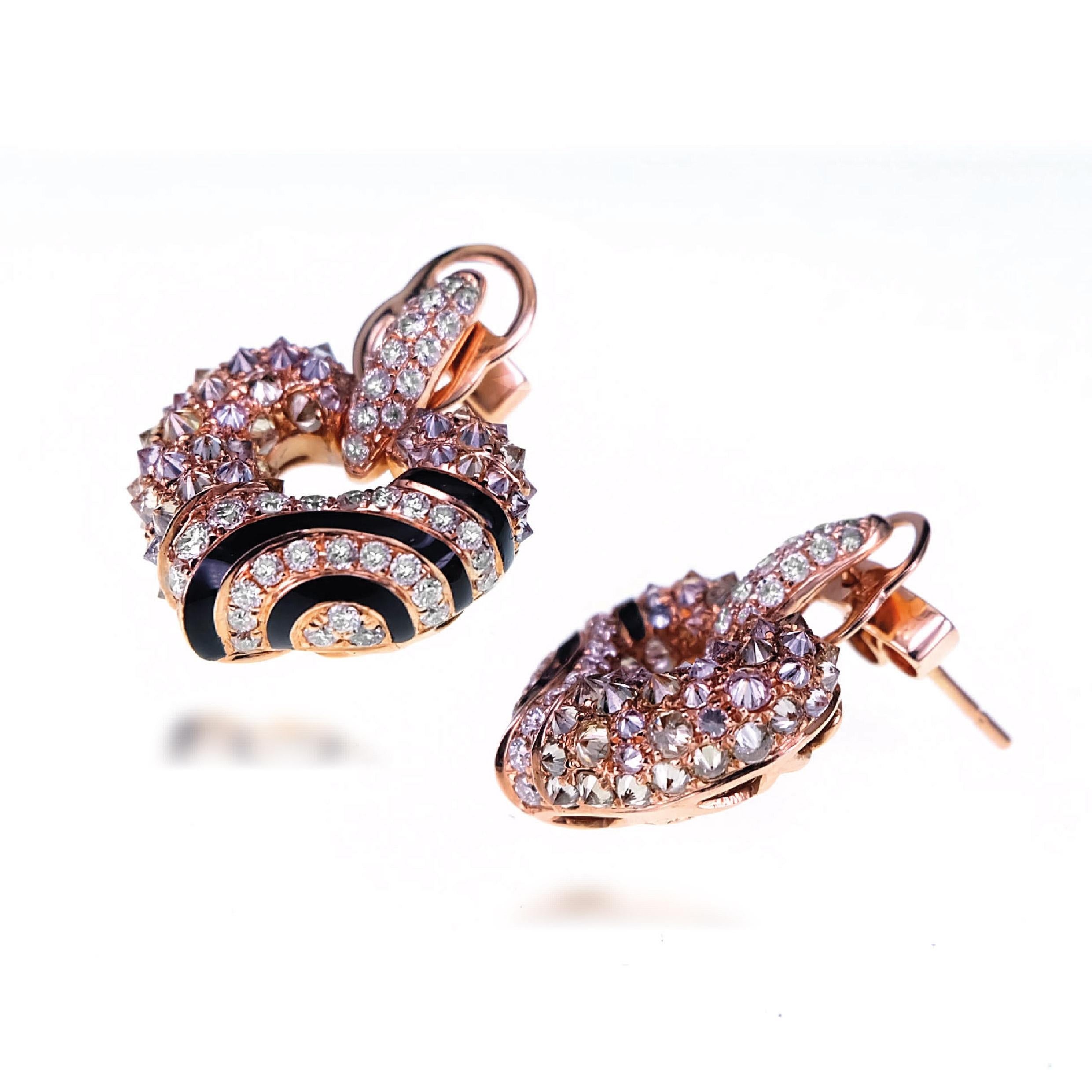 Art Déco Orecchini pendenti in stile Art Deco con diamante e onice da 2,52 carati in vendita