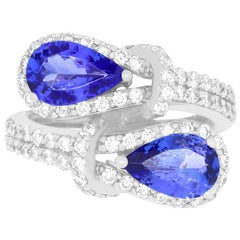 2.52 Carat Pear Shaped Tanzanite Wrap Ring